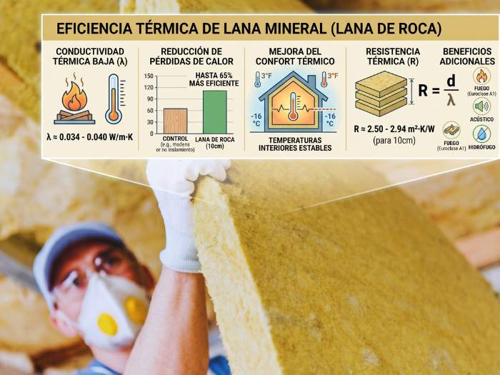 Panel de lana mineral para SATE — aislamiento térmico y acústico