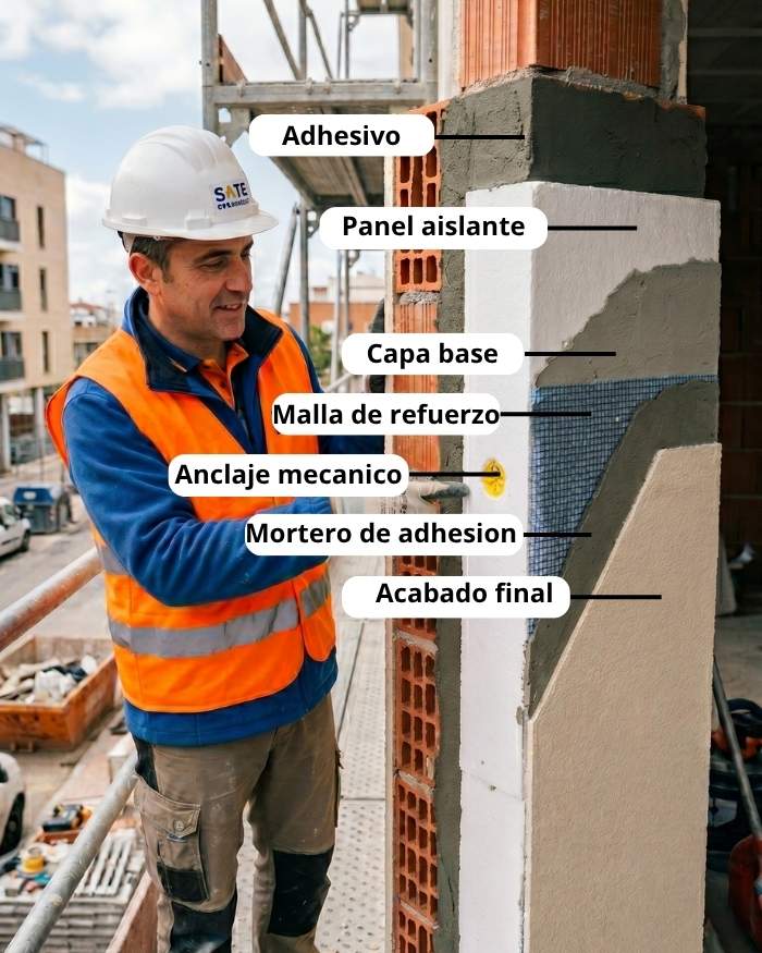 Sistema SATE — diagrama de capas y componentes